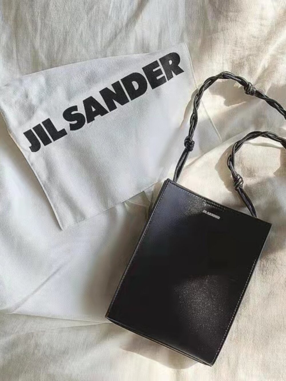 Jil Sander black Leather Mini Crossbody